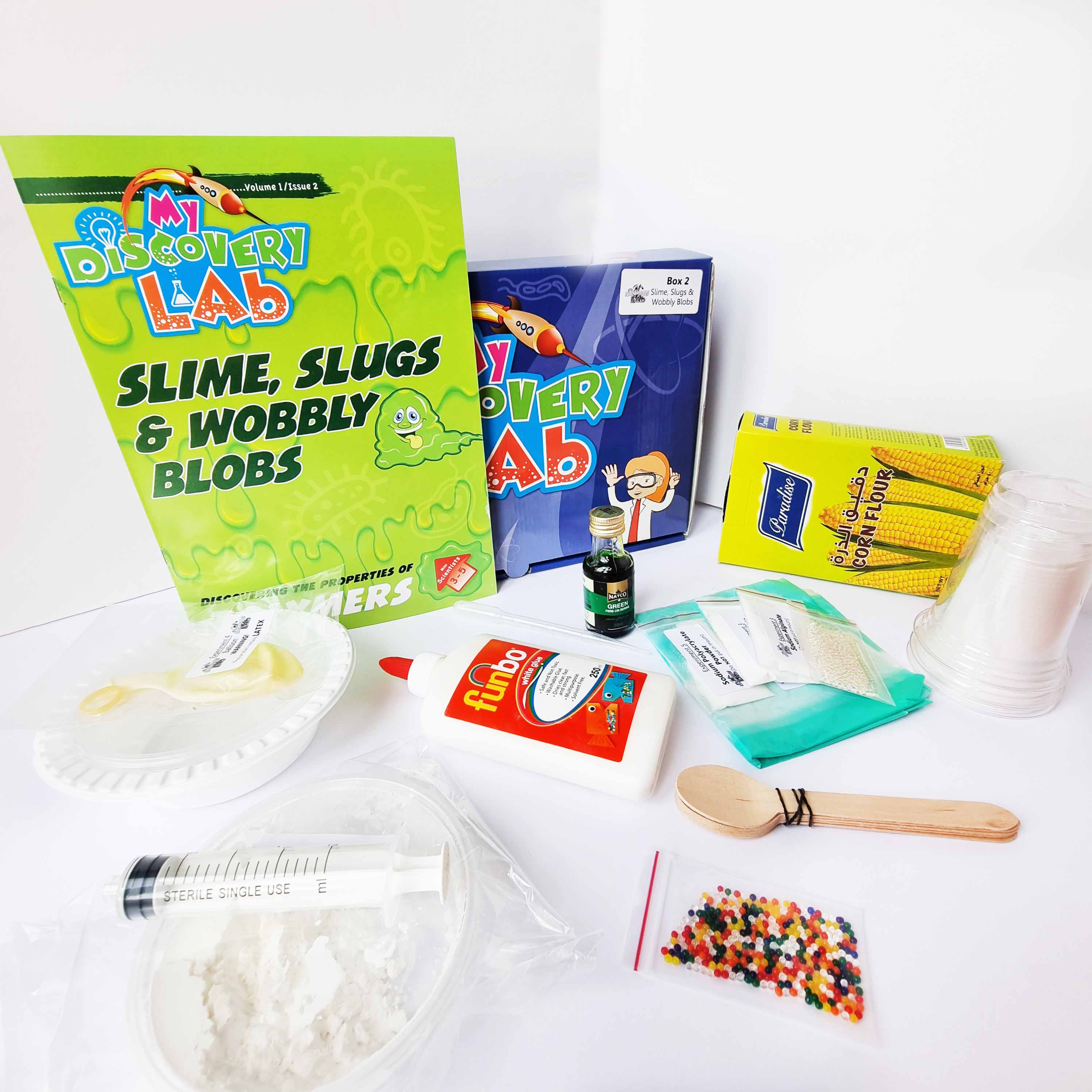 Box 2 - Slime, Slugs & Wobbly Blobs: Discovering the properties of polymers (6-9 years)